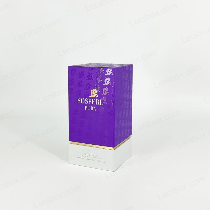Premium Rigid Perfume Box na may Gold Foil Logo At Handmade Eva Tray HP006