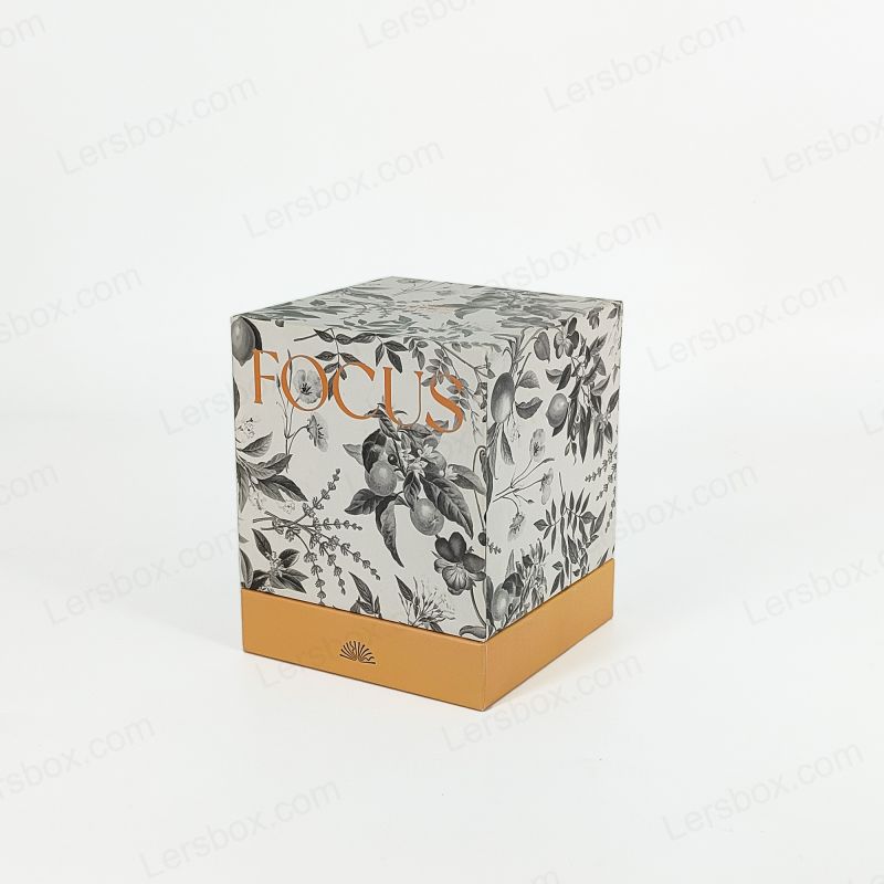 Embossed Gold Foil Perfume Gift Box na may mahigpit na istraktura at EVA tray HP009