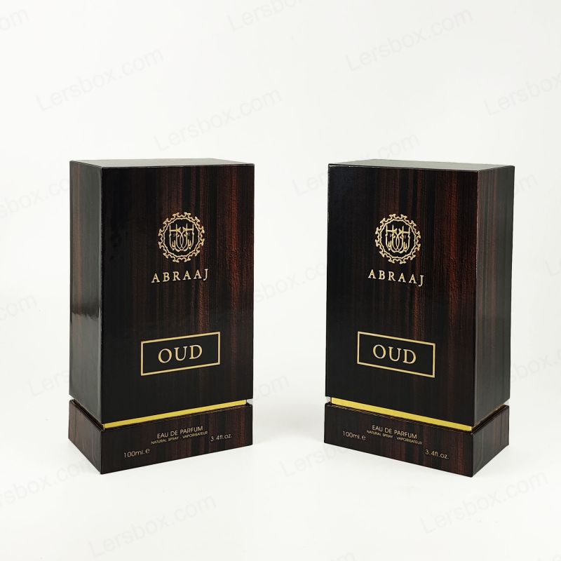 Handcrafted Rigid Perfume Packaging na may Gold Foil Detalye at Eva Foam Insert HP019