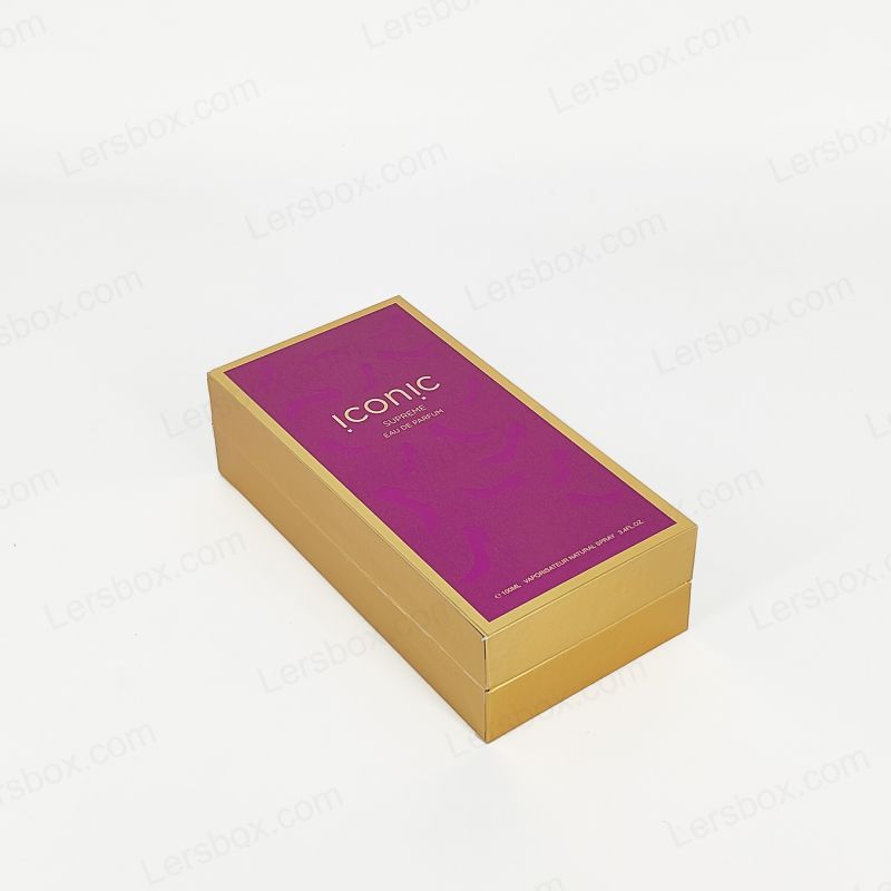 Elegant Gold Foil Stamp Perfume Box na may Eva Tray at Handcrafted Rigid Design HP014