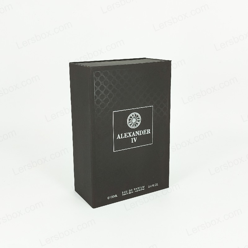Gold foil-stamp na Perfume Box na may Rigid Lid at Eva Insert Para sa Maluho na Pagtatanghal HP021