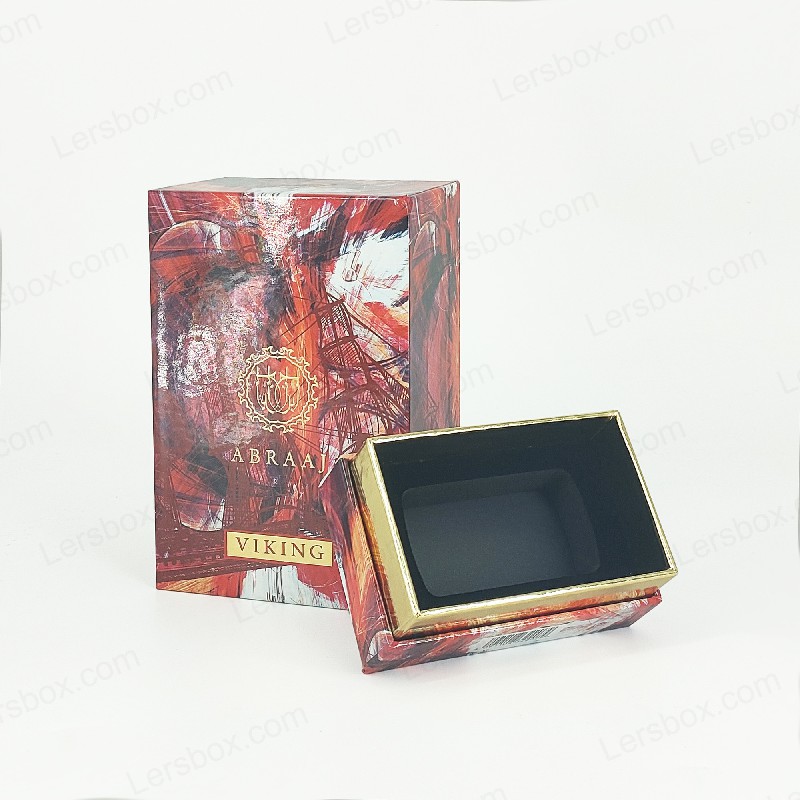 Gold Foil Perfume Box na may Eva Foam Lining at Rigid Base para sa Premium Packaging HP023