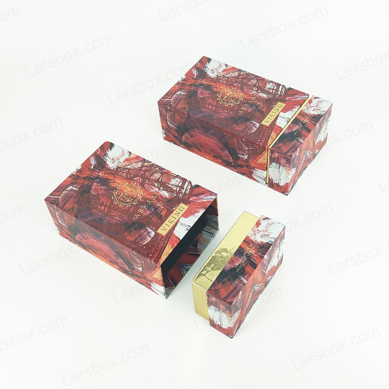 Gold Foil Perfume Box na may Eva Foam Lining at Rigid Base para sa Premium Packaging HP023