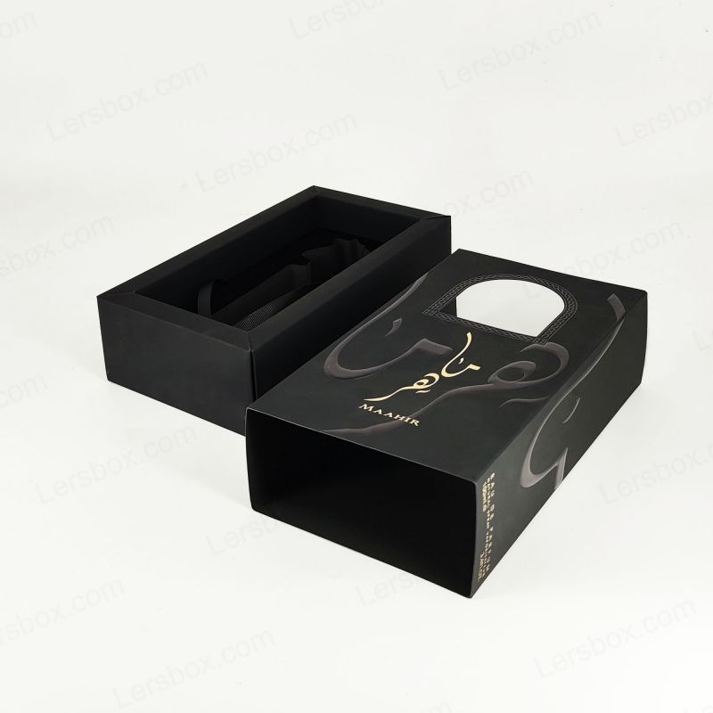 Handmade Perfume Box na may Gold Foil Embossing, Eva Tray, at Rigid Construction HP027