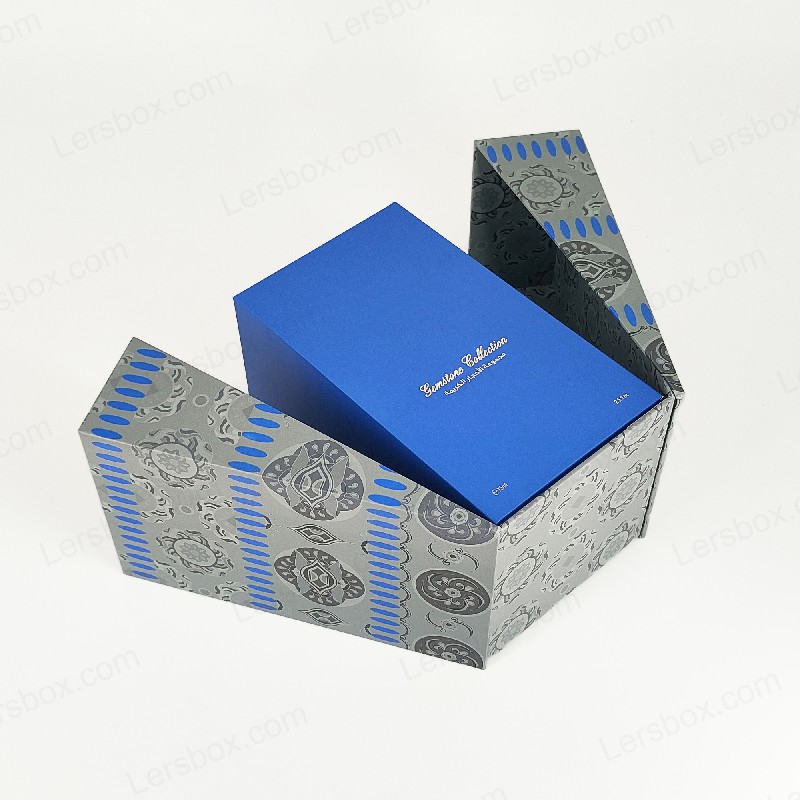 Premium Gold Foil Perfume Box na may Eva Foam Tray at Sturdy Lid at Base Design HP029