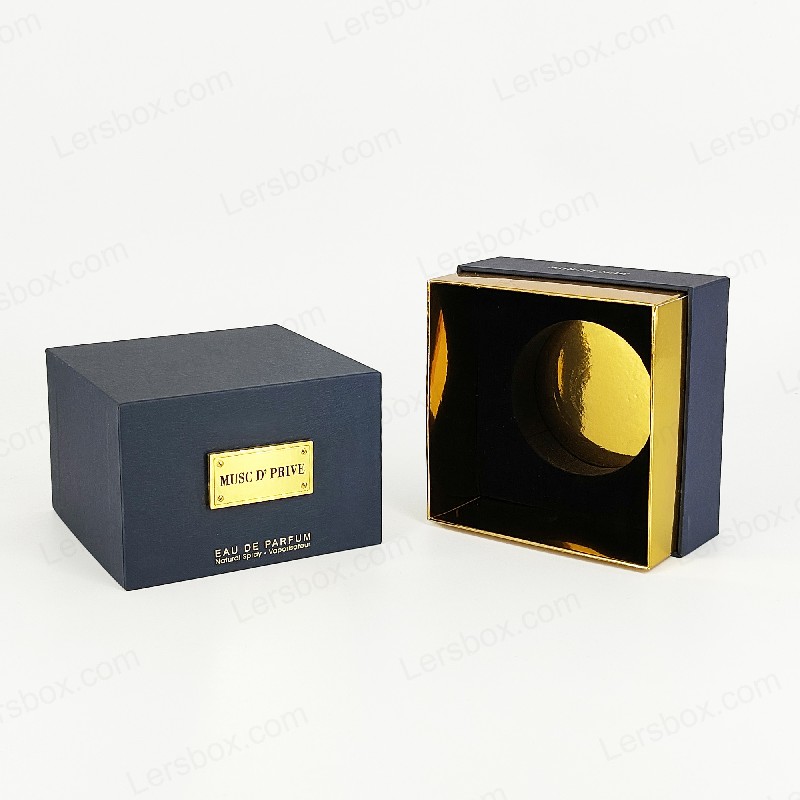 Luxury Gold Foil Perfume Packaging na may Handcrafted Rigid Structure at Eva Tray INSERT HP030