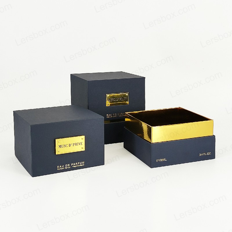 Luxury Gold Foil Perfume Packaging na may Handcrafted Rigid Structure at Eva Tray INSERT HP030