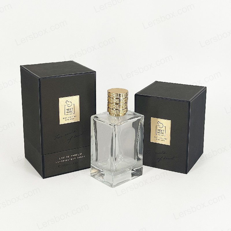 Gold Foil Perfume Box na may Rigid Lid, Base, at Eva Foam Tray Para sa Luho na Display HP034