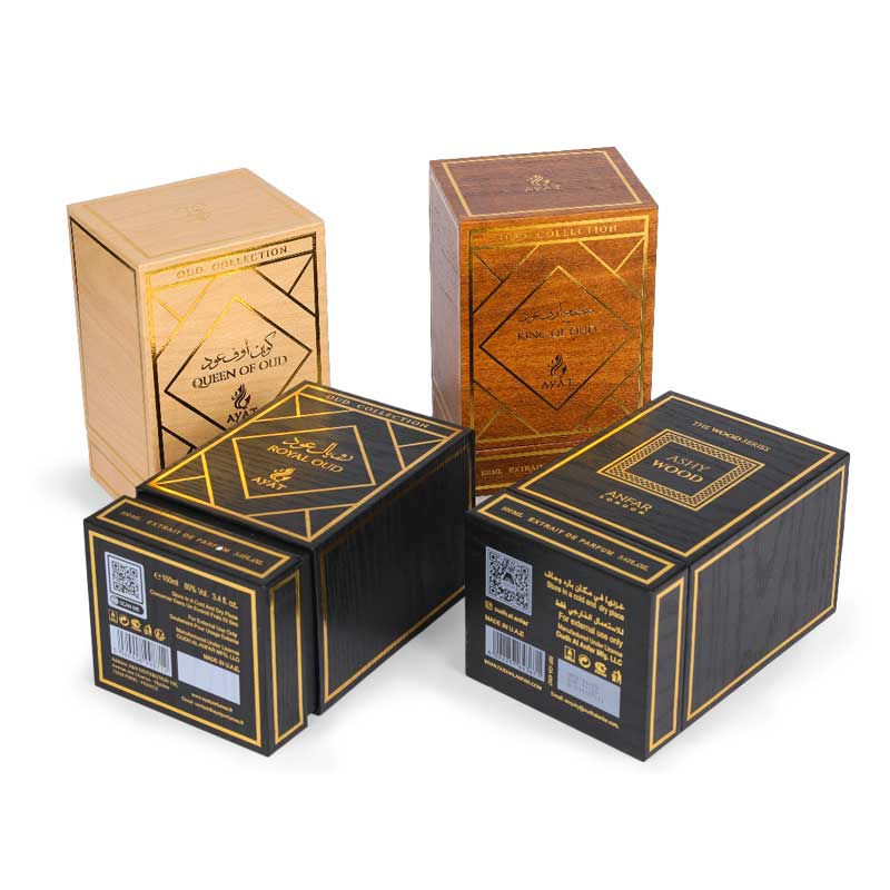 Perfume box na gawa sa imitasyon na kahoy na butil ng butil