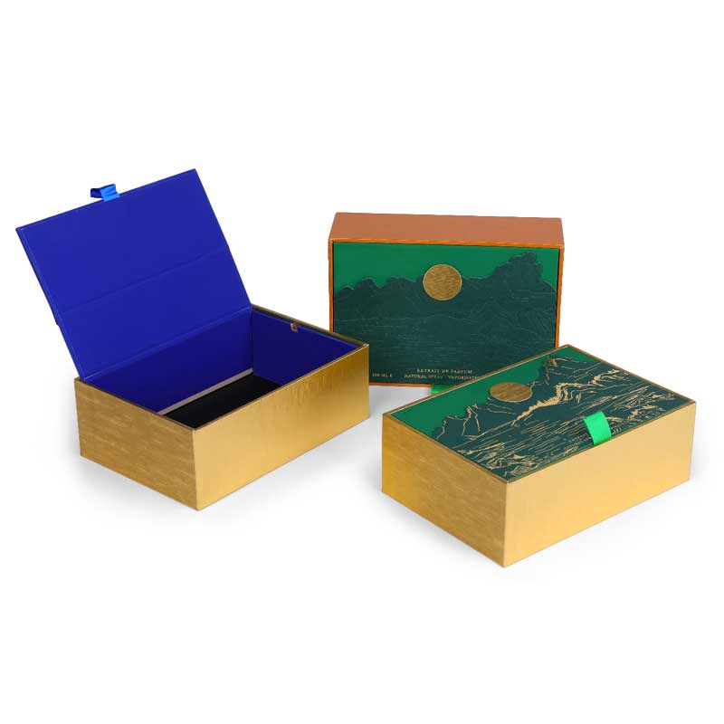 Natitiklop na kahon ng regalo ng Flip-Top Landscape