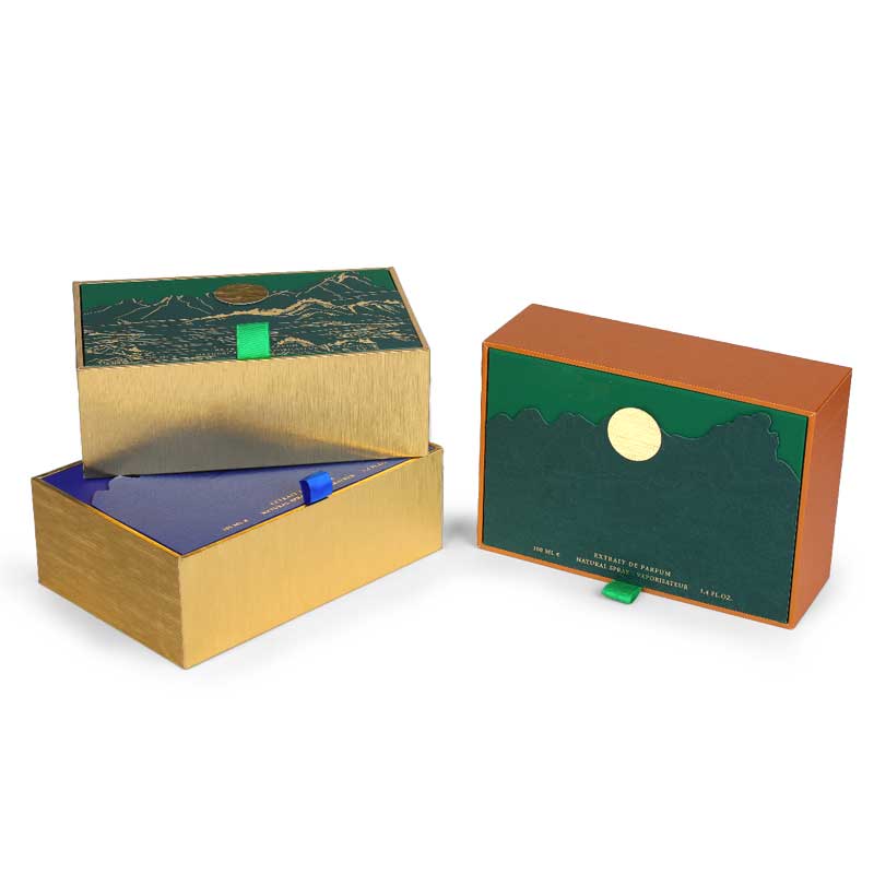 Natitiklop na kahon ng regalo ng Flip-Top Landscape