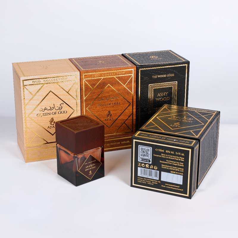 Perfume box na gawa sa imitasyon na kahoy na butil ng butil