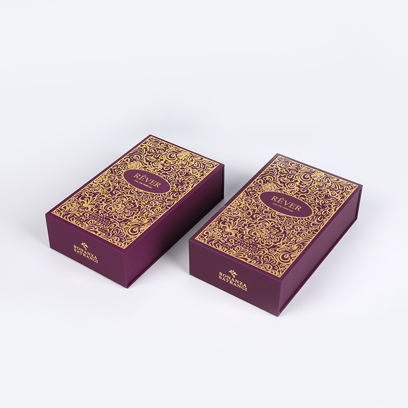 Sand Gold Perfume Presentation Box na may Flocked Eva insert